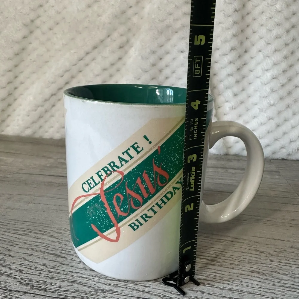 Vintage 1991 Celebrate Jesus’s Birthday Christmas Mug Made In Korea‎
